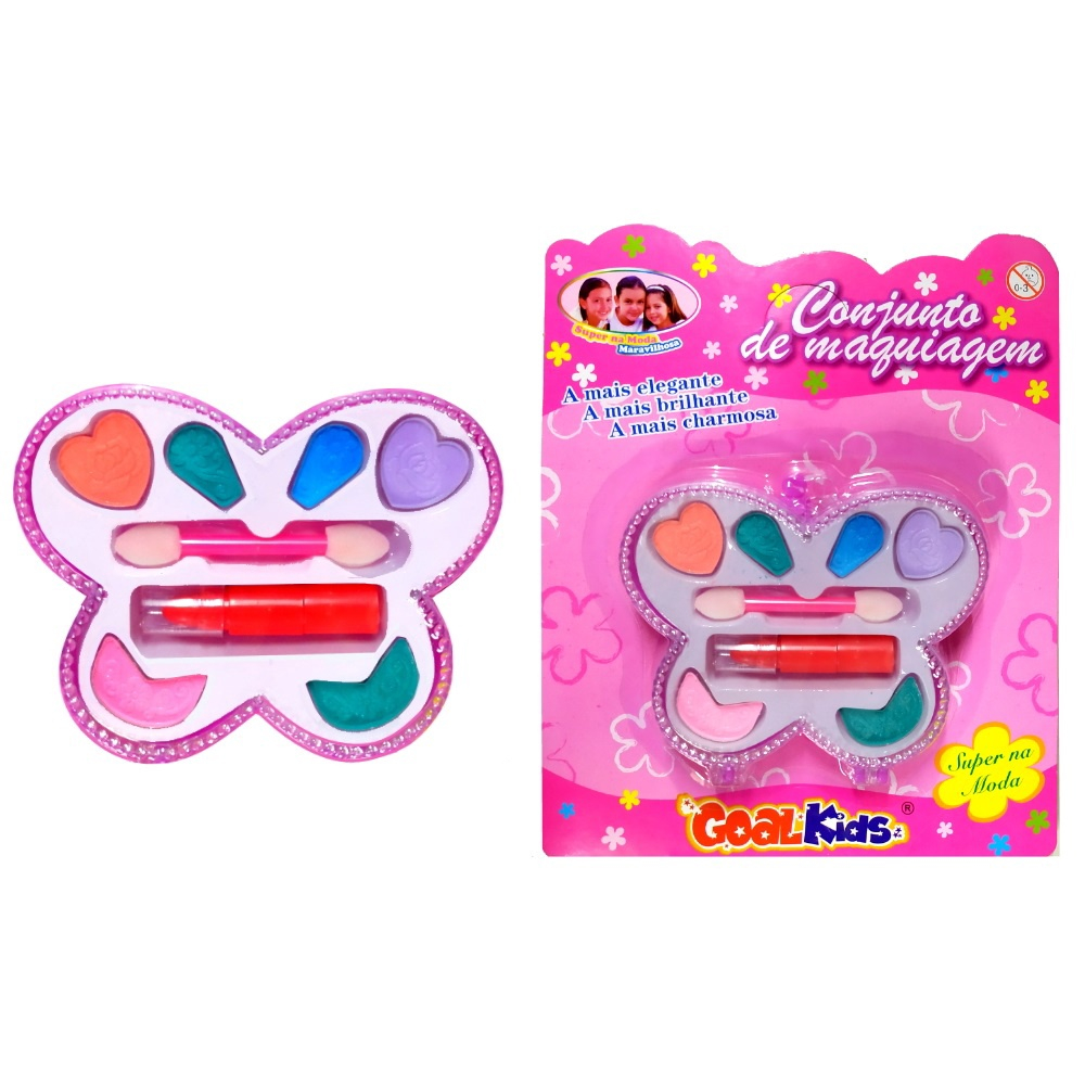 Kit 5 Maquiagem para bonecas Infantil Sombra e batom - Shop Macrozao