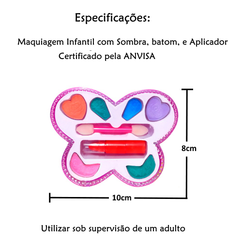 Kit Maquiagem Infantil Sombra Batom Boneca Adesivos Sortidos em Promoção na  Americanas