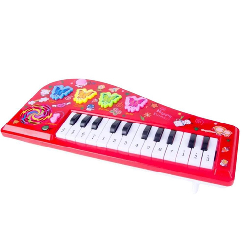 Piano Infantil Elétrico Turbinho Vermelho