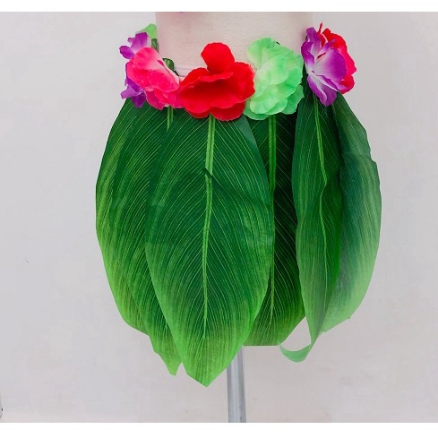 Fantasia Saia Havaiana Infantil Festa Luau Hawaii Com Flores 30 CM