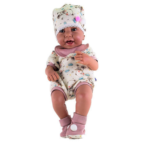 Boneca Anny Doll Baby Reborn Macacão Babador - 2442 - Cotiplás - Real  Brinquedos