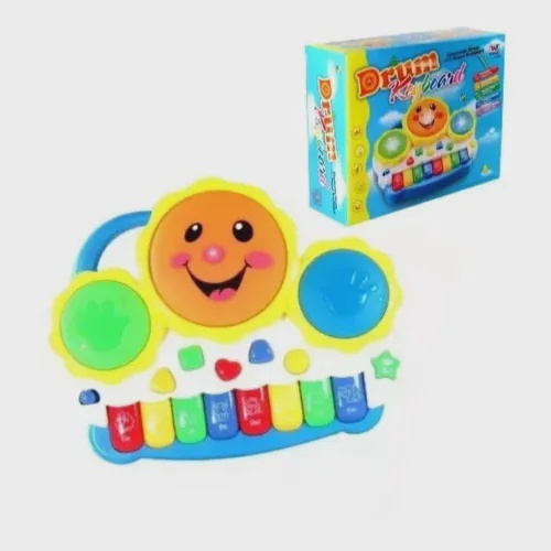 Teclado Piano Musical Bebê Brinquedo Infantil Divertido Azul no Shoptime