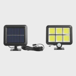 Luminária Solar Parede 120 cob Sensor Presença Com 3 Funções 24w Menor preço em Luminária Solar Parede 120 cob Sensor Presença Com 3 Funções 24w