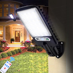 Luminária Solar Parede 100 Cob Sensor Movimento Com 3 funções Menor preço em Luminária Solar Parede 100 Cob Sensor Movimento Com 3 funções