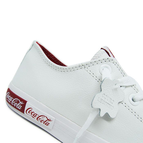 Tenis coca cola 2024 feminino branco couro