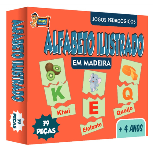 Jogo Pedagógico - Alfabeto + comidas (30 pares), Elo7