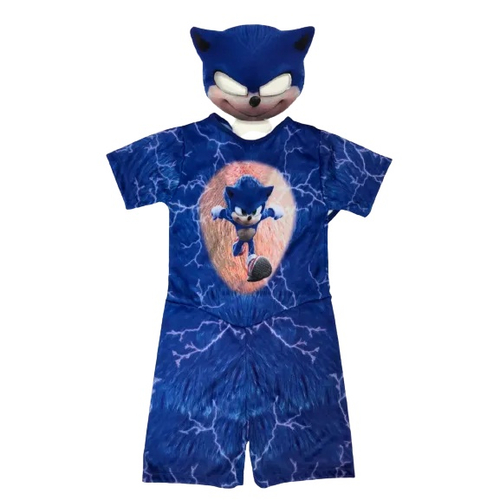 Fantasia Sonic - Cosplay Infantil