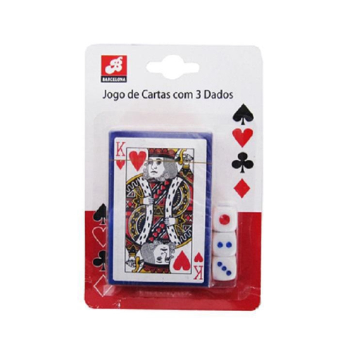 Kit Jogo de Cartas Baralho truco poker Papel + 3 dados lt 20028 em Promoção  na Americanas