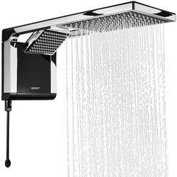 Chuveiro Acqua Duo Preto E Cromado 220v 7800w Lorenzetti Menor preço em Chuveiro Acqua Duo Preto E Cromado 220v 7800w Lorenzetti