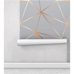 Papel De parede Para Quarto E Sala Geométrico Gold Grey é boa?