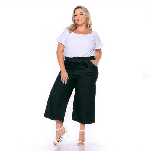 Pantacourt jeans plus hotsell size