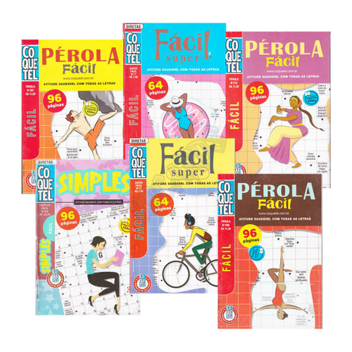 Passatempos Coquetel Nível Fácil +560 Jogos de Caça Palavras Kit 7 Volumes  - Outros Livros - Magazine Luiza