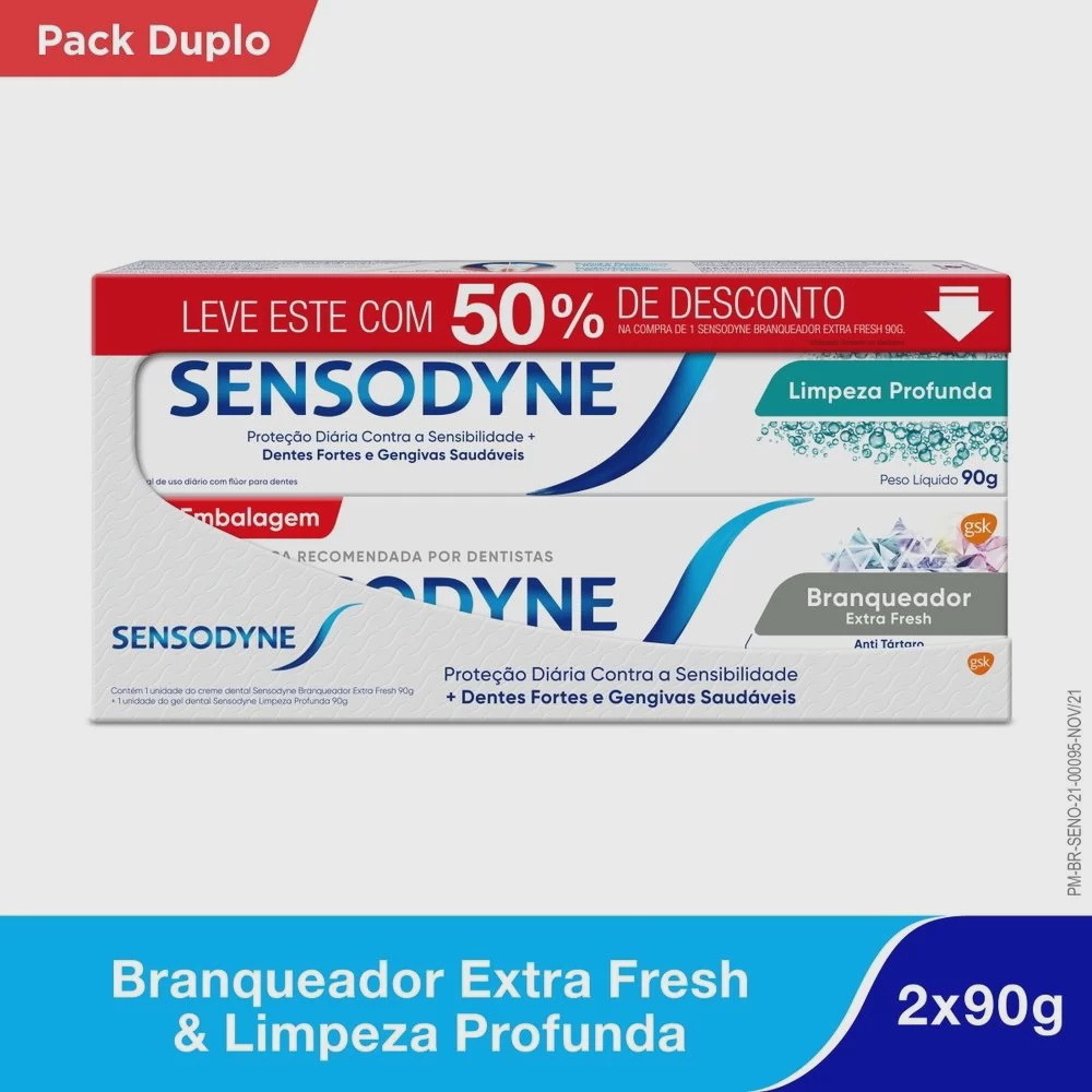 kit sensodyne branqueador