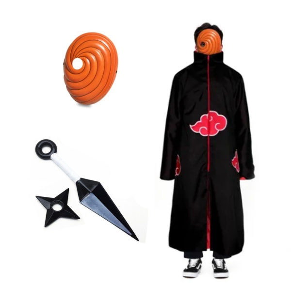 Máscara Fantasia Ninja Anime Naruto Boruto Tobi Obito Uchiha Akatsuki  Shippuden Cosplay em Promoção na Americanas