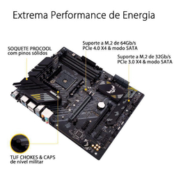 Placa Mãe Asus Tuf Gaming B550-Plus Amd Am4 Atx Ddr4 Menor preço em Placa Mãe Asus Tuf Gaming B550-Plus Amd Am4 Atx Ddr4