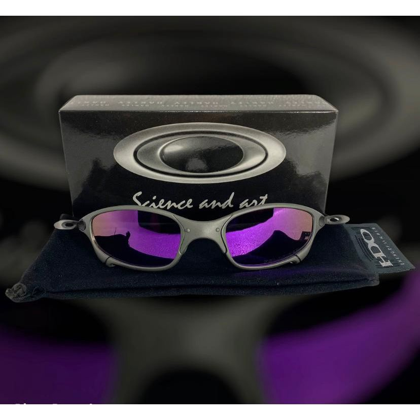 ÓCULOS DE SOL OAKLEY JULIET - LENTE ROXA PURPLE ARMAÇÃO CINZA