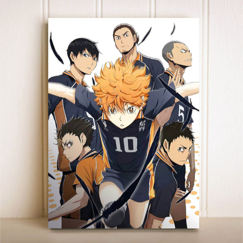 Placa Quadro Decorativa Mdf Haikyuu Personagens Anime Volei