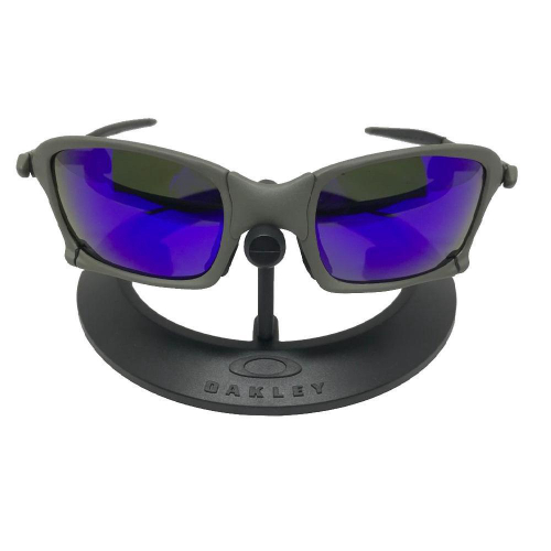 ÓCULOS DE SOL OAKLEY JULIET - LENTE AZUL DARK BLUE ARMAÇÃO CINZA oakley  9025DB1