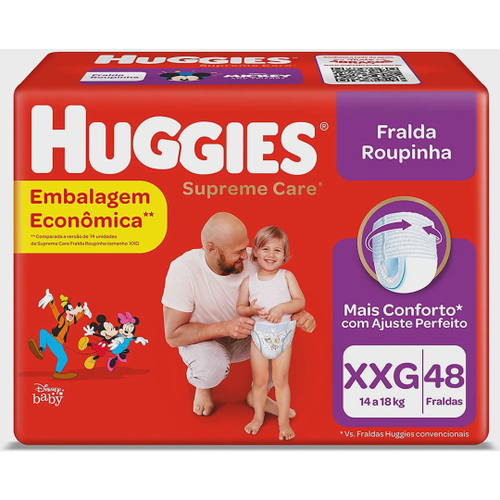 Fralda Huggies Roupinha Supreme Care Xxg 48 Unidades No Shoptime