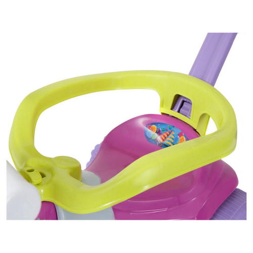 Triciclo Infantil Menina Velotrol Tico Tico Festa Rosa Com Aro E Cestinha