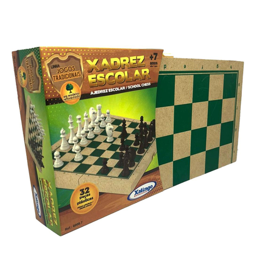 Jogo Peças de Xadrez Escolar Rei 6cm