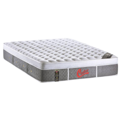 Colchão Queen Light Stress Plush Molas Pocket (34x158x198) Branco e Cinza - Castor -9953 Menor preço em Colchão Queen Light Stress Plush Molas Pocket (34x158x198) Branco e Cinza - Castor -9953