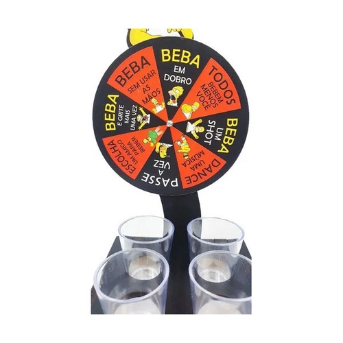 Jogo Roda Shot Roleta Tequila Beber Roleta Drink Festa - HOUSE