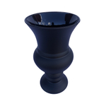 Vaso Decorativo Em Vidro Colorido Preto Fosco 33cm Para Arranjos