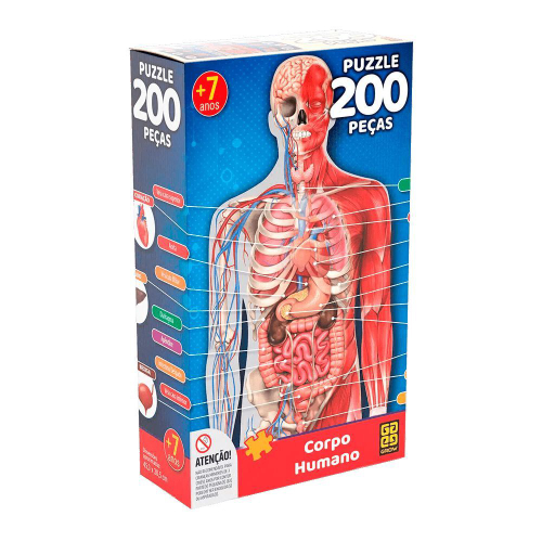 Jogo Quebra Cabeca Puzzle 200 Pecas Corpo Humano + 7Anos Grow na Americanas  Empresas