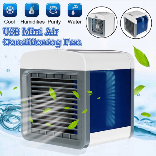 Thriller Flight Surgery Mini ar condicionado 3 em 1 5W 5-9V 3 Gear USB Mini ar condicionado  Ventilador umidificador Limpador doméstico Ventilador circulador portátil  Refrigerador de mesa para carro de escritório em Promoção | Ofertas na  Americanas