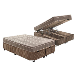Cama Box Baú Queen: Colchão Anatômico Paropas D33 / ep Confort Ultra Firme + Base crc Suede Clean(158x198) Menor preço em Cama Box Baú Queen: Colchão Anatômico Paropas D33 / ep Confort Ultra Firme + Base crc Suede Clean(158x198)