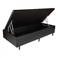 Base para Cama Box Solteiro Premium com Baú (45x88x188) Preta é boa?