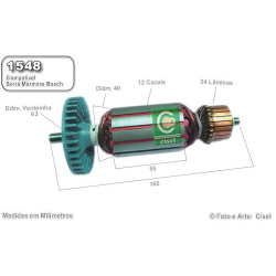Induzido compatível Bosch 1548 - gdc 14-40 - Serra Mármore - Eixo: 165 mm é boa?