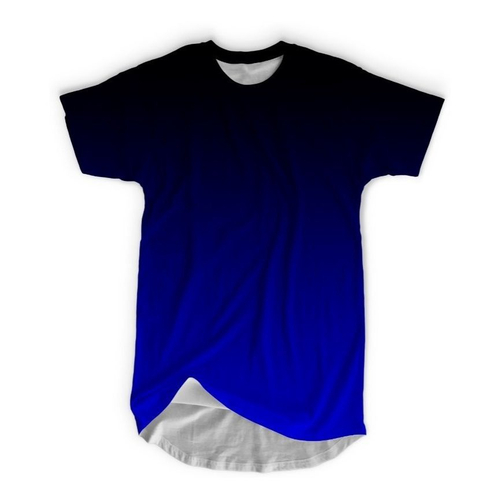 camisa longline azul