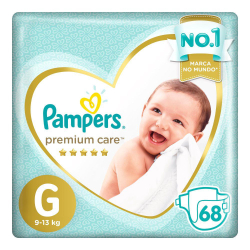 Fralda Pampers Premium Care G 68 unidades Menor preço em Fralda Pampers Premium Care G 68 unidades