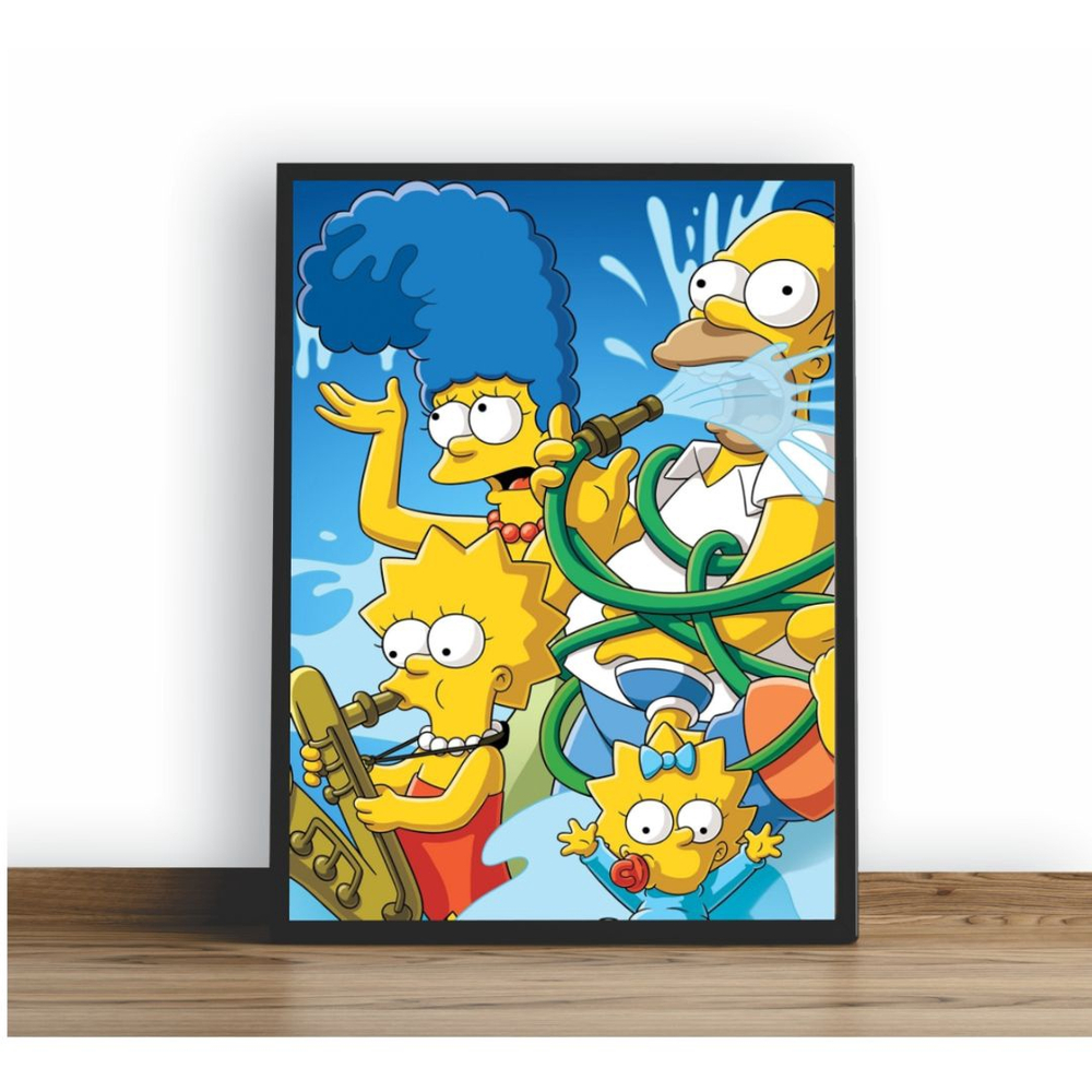 Quadro Decorativo Poste Fam Lia Simpsons Marg Homer Submarino