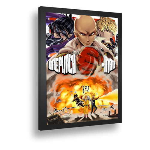 Quadro One Punch-man Anime Arte Poster Com Moldura em Promoção na Americanas