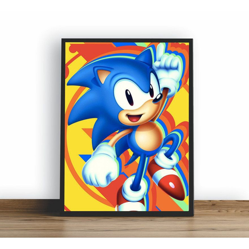 Quadro Decorativo Poster Desenho Sonic Game Infantil 2 em Promoção na  Americanas