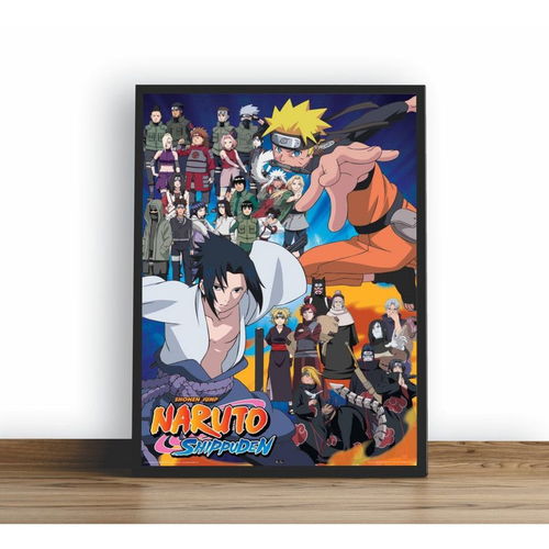 Quadro decorativo Desenho Naruto e Sasuke Anime Arte para sala quarto em  Promoção na Americanas