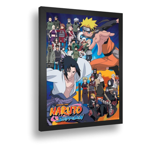 Quadro decorativo Desenho Naruto e Sasuke Anime Arte para sala quarto em  Promoção na Americanas