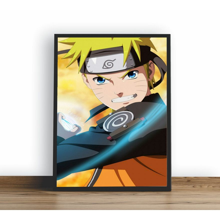 Quadro Decorativo Poster Naruto Uzumaki Desenho Game em Promoção