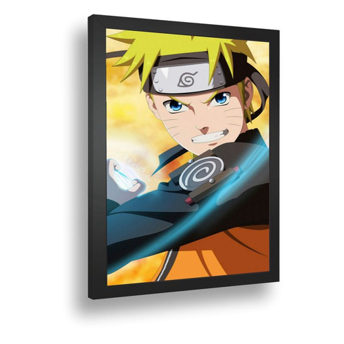 Quadro Decorativo Poster Naruto Uzumaki Desenho Game com o Melhor