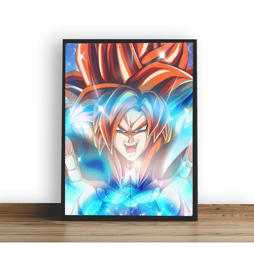 Quadro decorativo Poster Goku Perfil Dragon Ball Anime Arte para sala  quarto no Shoptime