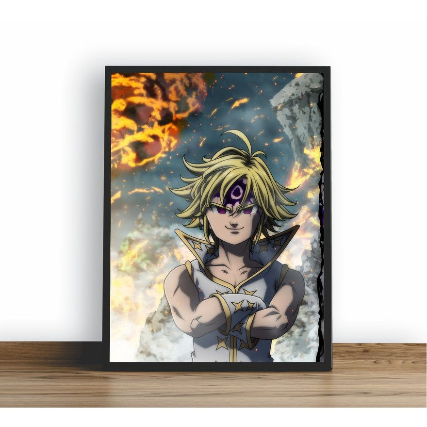 Quadro Decorativo A4 Anime Nanatsu no Taizai