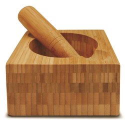 Pilão de Bambu e Socador - Yoi Menor preço em Pilão de Bambu e Socador - Yoi