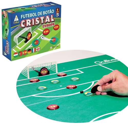 Jogo de Futebol de Botão - Cristal - Brasil x Espanha - Gulliver