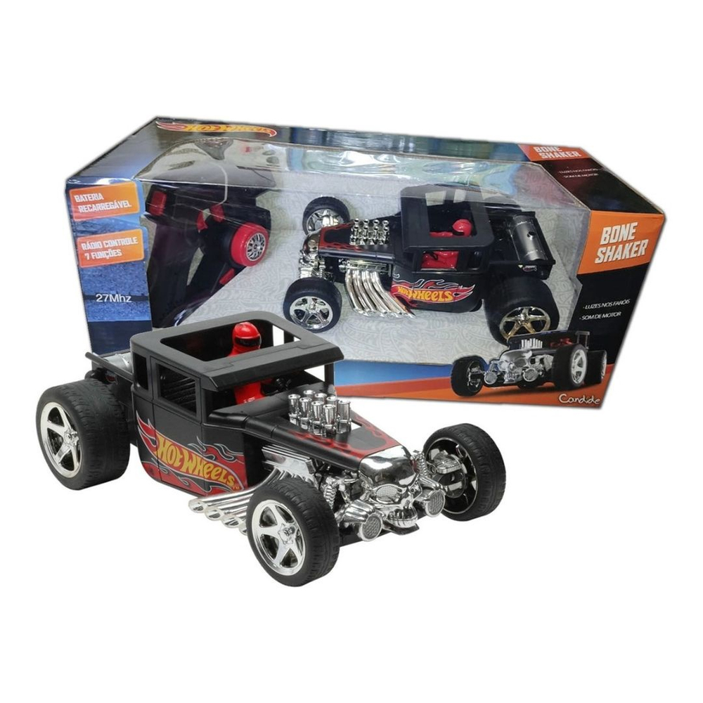 Carrinho Rodger Dodger Hot Wheels Rádio Controle 7 Funções - Candide