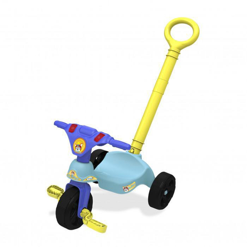 Triciclo Infantil Velotrol com Capota e Empurrador Motoca Velotrol