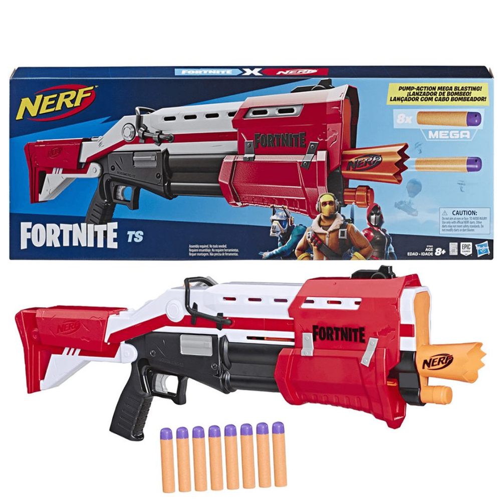 Brinquedo Lança Dardos Nerf Fortnite Reskin - Com 8 dardos Nerf Mega  Oficial - E7065 - Hasbro