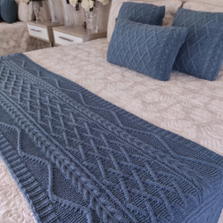 Manta peseira trico cama queen 230X60cm usufruto tricot Menor preço em Manta peseira trico cama queen 230X60cm usufruto tricot